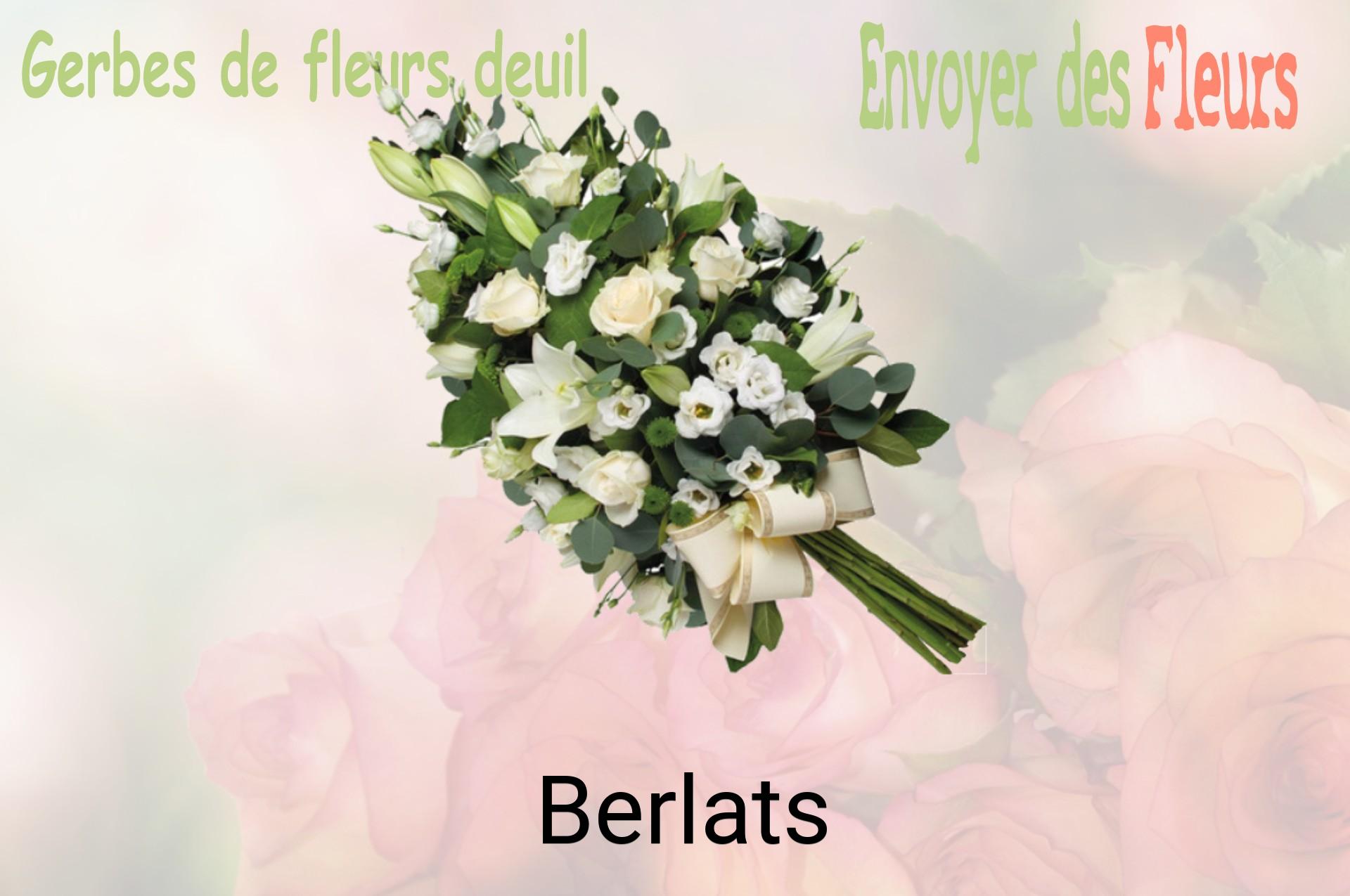 Gerbe de fleurs de deuil livrée à Berlats